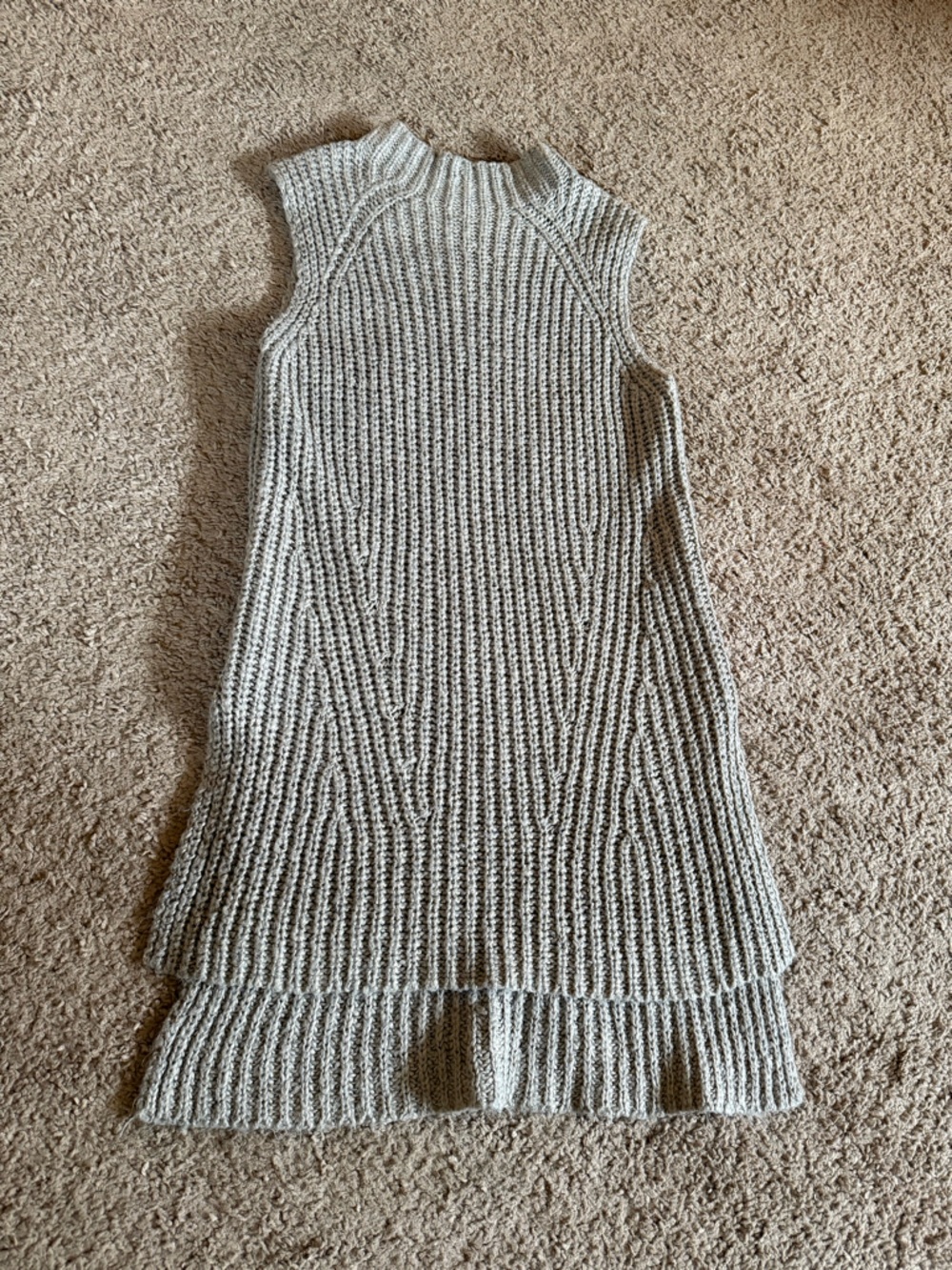 Mossimo Supply Co. Sleeveless Ribbed Knit Sweater Dress in Light Gray